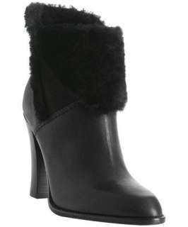 Christian Dior black leather Dior Ice shearling ankle boots