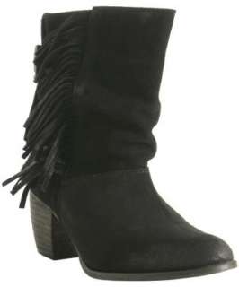 Jeffrey Campbell black suede tassel detail ankle boots   up to 