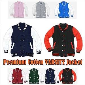 NEW VARSITY COLLEGE LETTERMAN Primium Cotton JACKET SCHOOL Uniform 