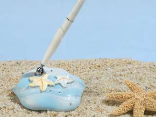 Starfish Beach Wedding Pen and Base Set  