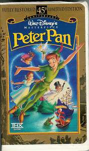 Peter Pan (VHS, 1998, 45th Anniversary Limited Edition) 786936057713 