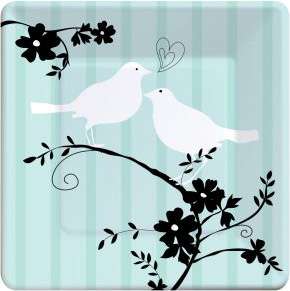 Wedding Paper Plates 7 Two Love Birds 8 Per Pack  