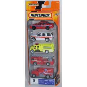  Matchbox MBX Metal Emergency Vehicles 5 Pack: Toys & Games