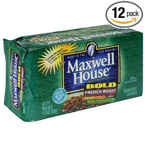 Maxwell House Coffee, French Roast Decaffeinated, Ground, 11.5 Ounce 