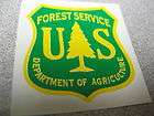   PAIR CUSTOM U.S. FORESTRY VINYL PEEL N STICK VINYL DECALS   NO TRIMING