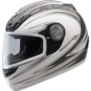   Scorpion EXO 400 Tsunami Full Face Helmet X Large  Silver Automotive