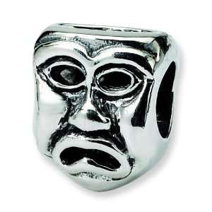   Reflections Sterling Silver Tragedy Mask Bead Arts, Crafts & Sewing