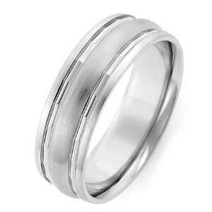  7.0 Millimeters Platinum 950 Wedding Band Ring with 