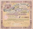 1915 Zamora, Spain Theater Company Stock Certificate
