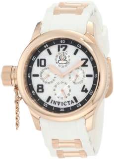 Invicta 1818 Russian Diver Rose Tone WHITE Polyurethane Watch  