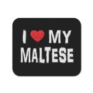    I Love My Maltese Mousepad Mouse Pad: Computers & Accessories