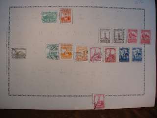 1920s OLD MEXICO POSTAGE STAMPS Page from Old Collection Mexican LOT 