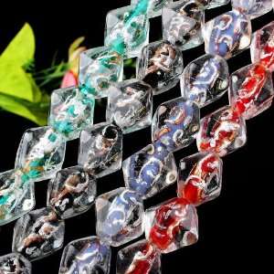  50 Pcs Lampwork Murano Handmade Glass Beads 16*14mm Arts 