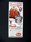 Presto Cookers Pressure Cooker Christmas Santa Art 1952 print Ad 