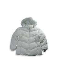   Herringbone Quilt Winter Jacket, White   Runs 1 to 2 sizes small