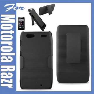   Belt Clip Holster Hard Case Cover Stand For Motorola DROID RAZR XT912
