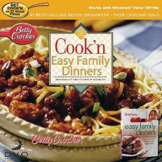   EASY FAMILY DINNERS Cookbook RECIPES New PC XP Vista Win 7  