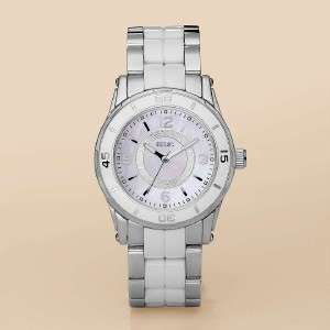 RELIC By FOSSIL Hannah White MOP DIAL RESIN & Stainless Steel Strap 