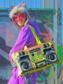  Leopard Parcel Loop NYC Ghettoblaster boombox retro purse  speakers