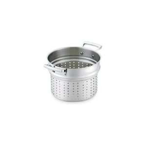   Pasta Insert w/ Riveted Stay Cool Handles For 8 qt Stock Pot Kitchen