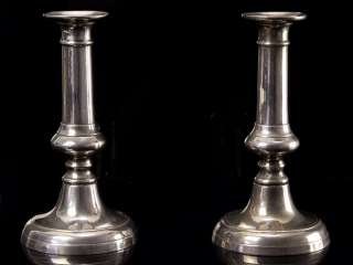 Pair of Silver Plated Georgian Candlesticks c1800  