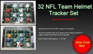 32 Team NFL Mini Helmet Tracker Set by Riddell 095855324357  