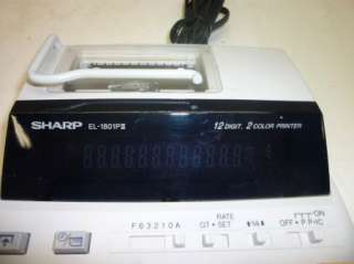 Sharp EL 1801PIII 12 Digit 2 Color Printing Calculator  