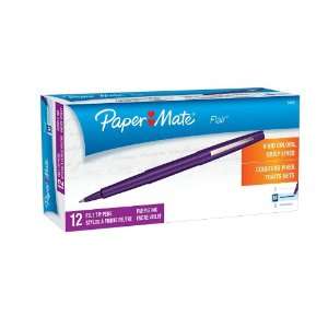 Paper Mate Flair Point Guard Porous Point Pens, 12 Purple 