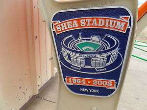 Shea Stadium COMMEMORATIVE MEDALLION seats, GREEN, set of 2   NY METS 