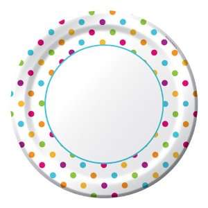  Polka Dot Stripes Paper Dinner Plates Toys & Games