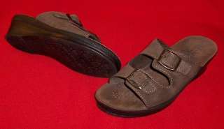 Vera Pelle Slides/Sandals Size 9 Brown Leather Shoes  