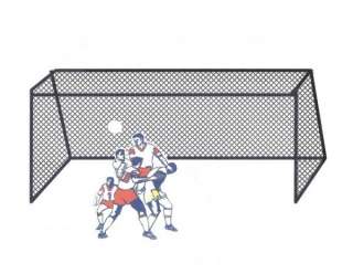   12 w x 6 h x 6 d complete with frame and net heavy duty soccer net 5mm