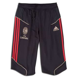   AC Milan 2011 2012 3/4 Soccer Training Pants Brand New Black  