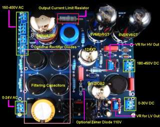 Tube Voltage Regulator 6V6 Kit 180 450V No Tube  