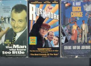 Bill Murray VHS Rushmore Man Knew Little Quik Change 786936110852 