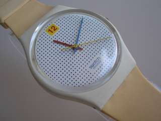 VINTAGE SWATCH GENT DOTTED SWISS +new and unworn+  