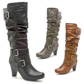 MADDEN GIRL Tall Slouch Boots in Black, Tan and Grey  