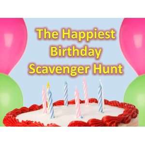   Hunt Party Instant  Game Happiest Birthday Scavenger Hunt