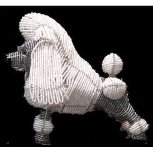  Poodle Glass Beaded Wire Sculpture