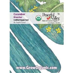  Organic Cucumber Seed Pack, Muncher Patio, Lawn & Garden