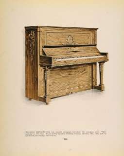 1913 Vintage Ad Illustration Steinway Upright Piano   ORIGINAL  