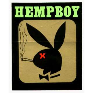  Hemp   Hempboy Bunny Smoking a Joint   Sticker / Decal 