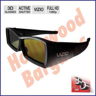 Brand New **2 PACK** Vizio VSG102 Rechargeable Active 3D Glasses Full 