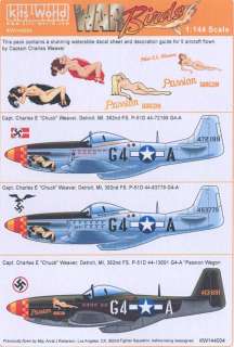 Kits World Decals 1/144 P 51D MUSTANG Charlie Weavers PASSION WAGON 