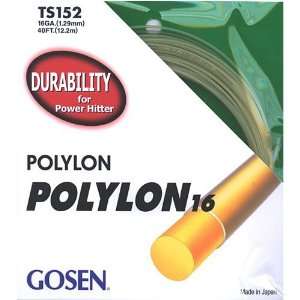  Gosen Polylon 16G Tennis String Color White Sports 