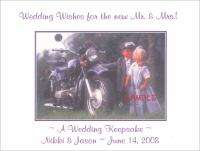 Motorcycle Biker Wedding Favors Wish/Advice Cards  