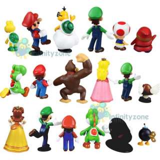 NEW Nintendo Wii Super Mario Bros Yoshi Luigi 18 Figure COLLECTION Set 