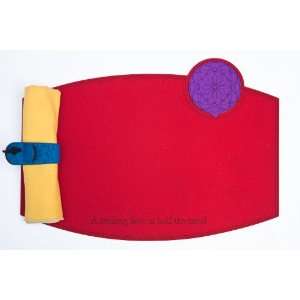  Neoprene Placemat Set Red 