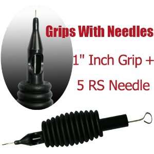  Tattoo Rubber Disposable Tubes Grips with Needles 5 Round 