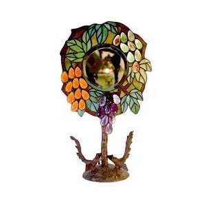  Tiffany style Mirror with Grape Design Table Lamp